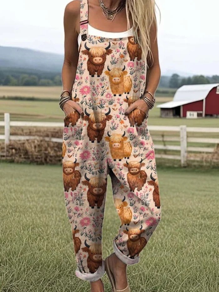 Carole | Salopette estivale à imprimé ludique pour femme