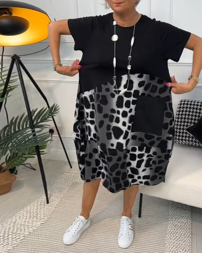 Noélie | Robe fluide à motif graphique pour femme