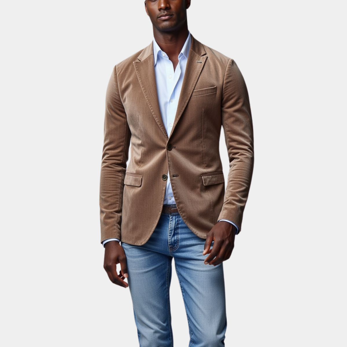 Bastien | Blazer ajusté à texture veloutée pour homme
