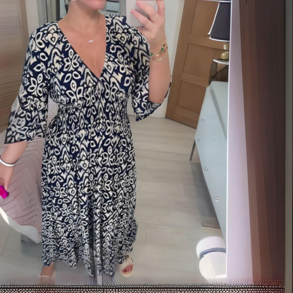 Marilou | Robe Longue Fluide Bohème Élégante pour Femme