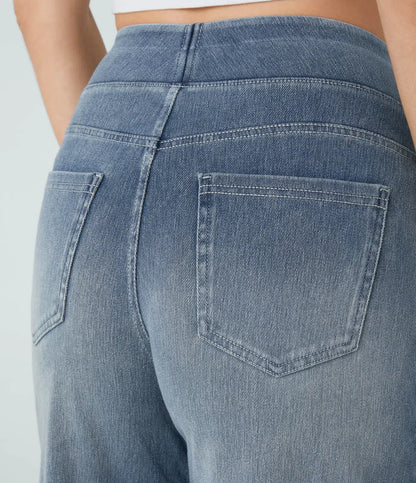 Isaline | Jean évasé taille haute à jambes larges pour femme