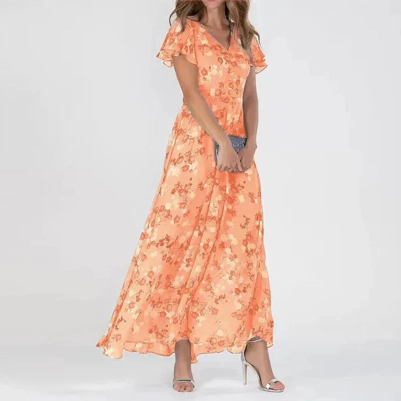 Stella | Robe longue fluide à fleurs pour femme
