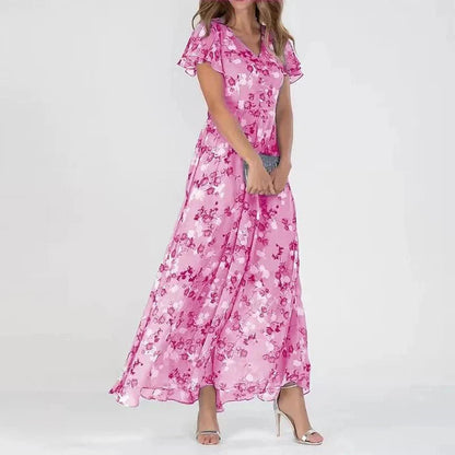 Stella | Robe longue fluide à fleurs pour femme