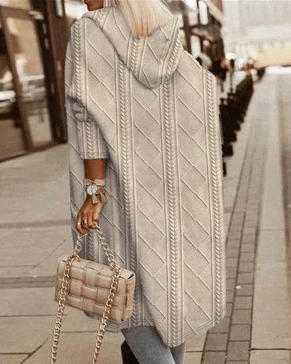 Adélie | Cardigan Long à Capuche pour Femme