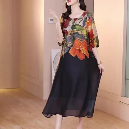 Jade | Robe fluide à imprimé floral pour femme