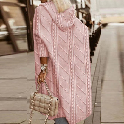 Adélie | Cardigan Long à Capuche pour Femme